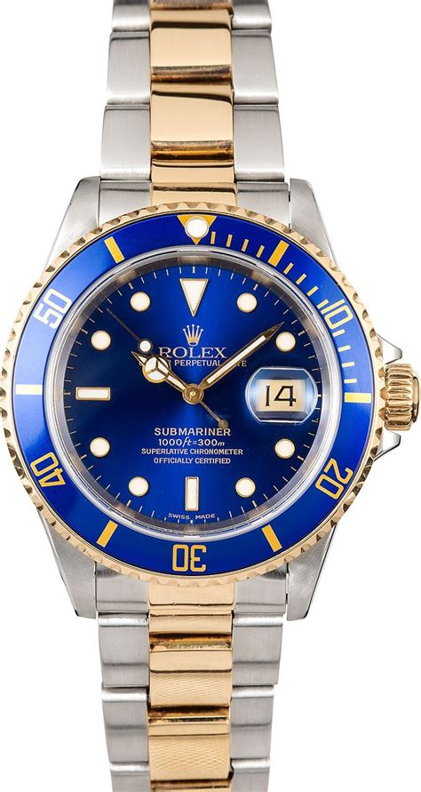 rolex gold and blue